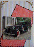 VENDUE - Carte postale 3D voiture ancienne noire