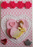VENDUE - Carte postale 3D "Princesse coeur"