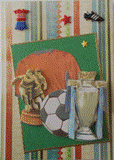 VENDUE - Carte postale 3D pour les amateurs de foot